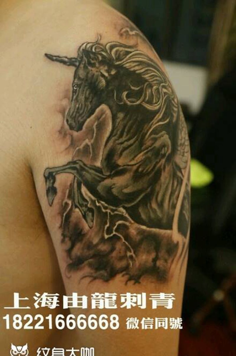 独角兽纹身纹身图片