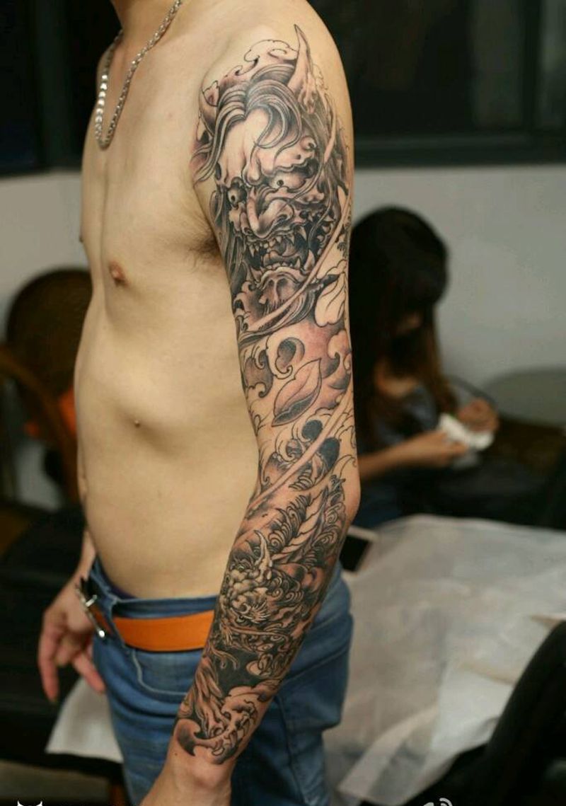 般若貔貅纹身图片