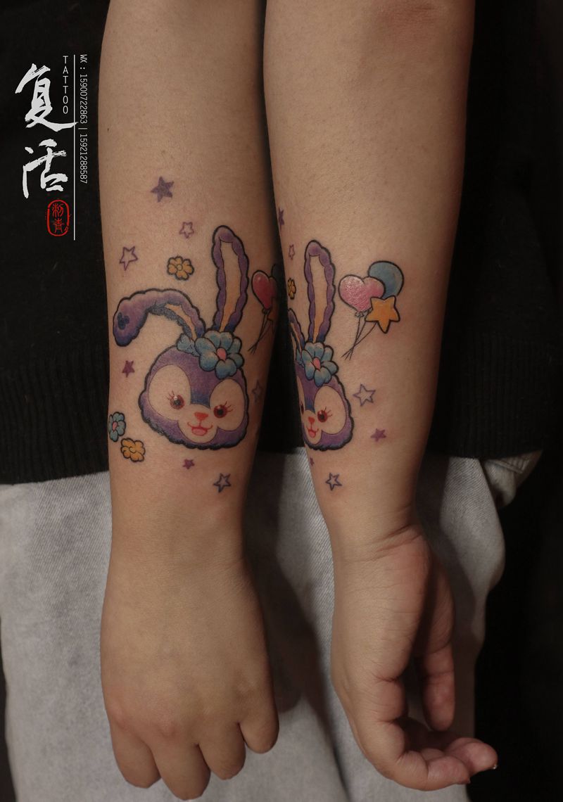 可爱新戴路纹身图片_手臂纹身图案