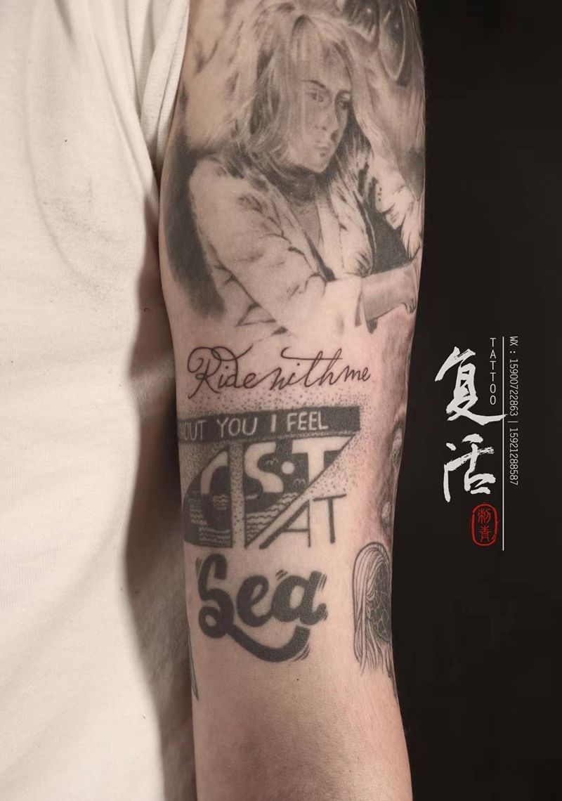 逐渐填满纹身图片_手臂纹身图案