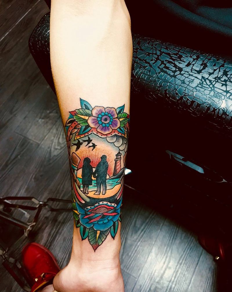 new school纹身图片