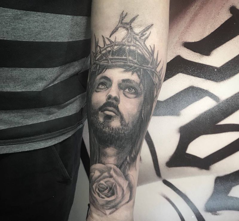 耶稣纹身图片