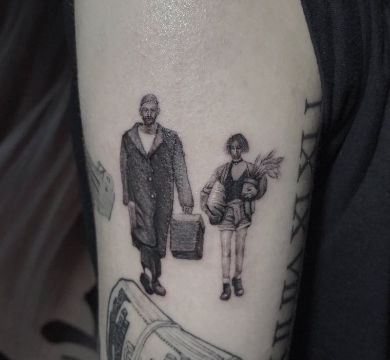 《Léon》纹身图片_手臂欧美写实细致纹身图案