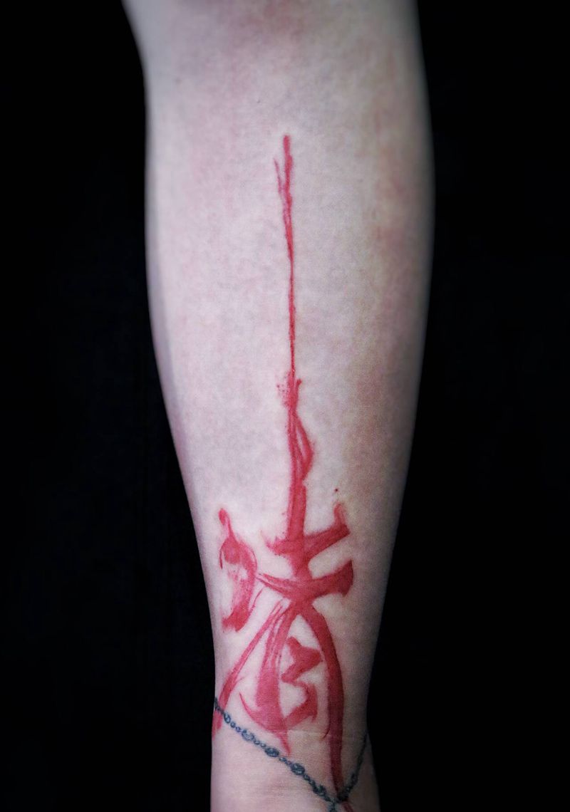 如山纹身图片_水墨纹身图案