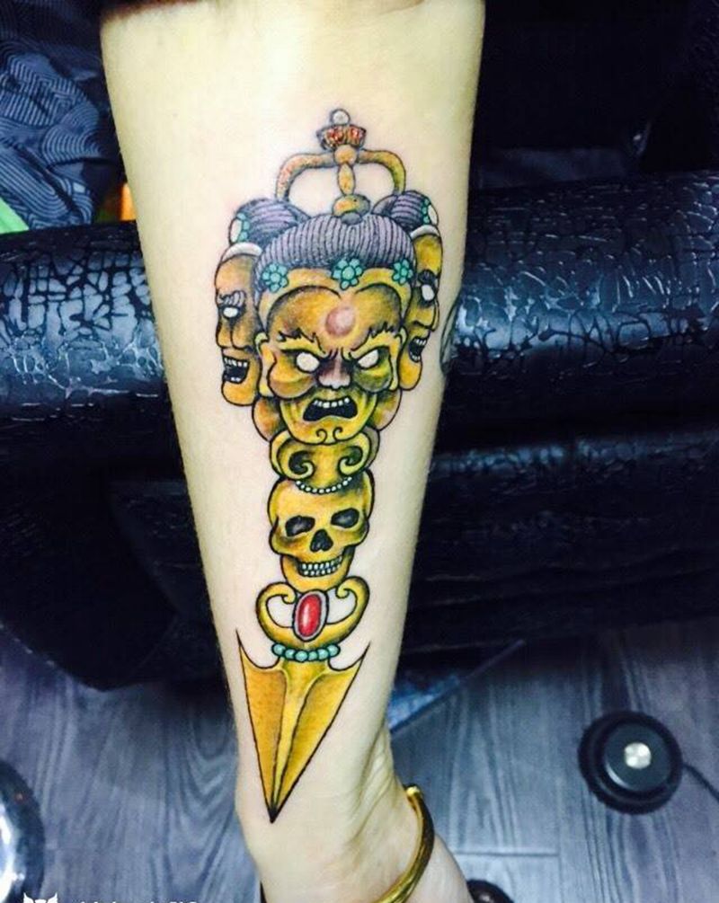 降魔杵纹身图片