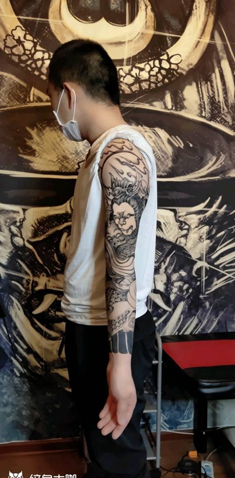 1999元悟空花臂纹身图片_手臂新传统纹身图案