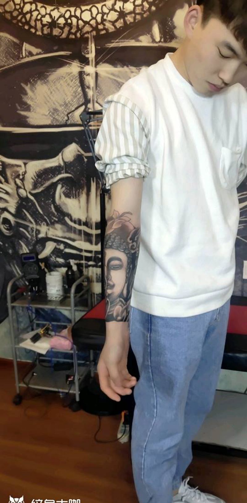 999元包半臂纹身图片_手臂新传统纹身图案