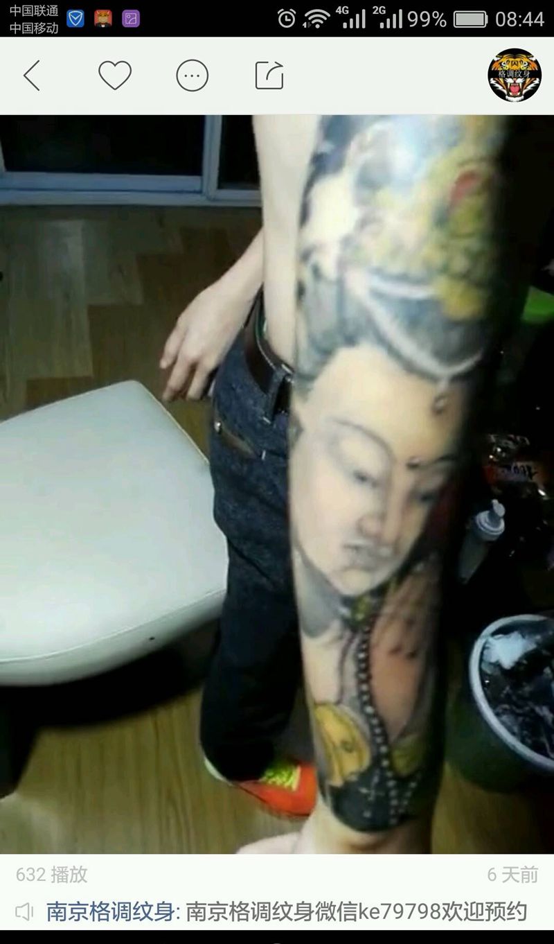 佛音纹身图片_手臂纹身图案