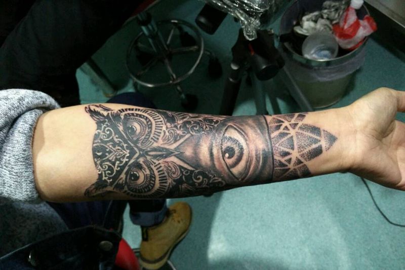 昨晚加班作品纹身图片