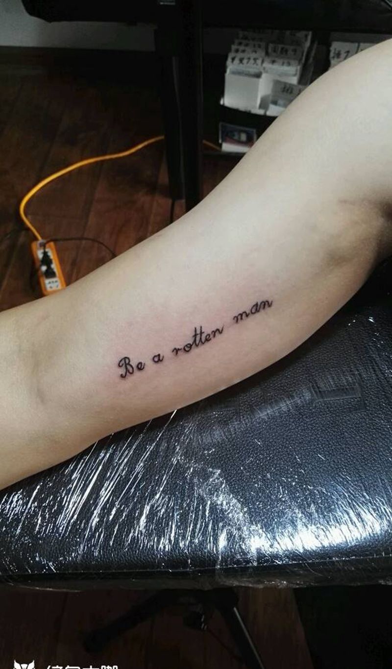 英文纹身图片_手臂欧美字符成品纹身图案