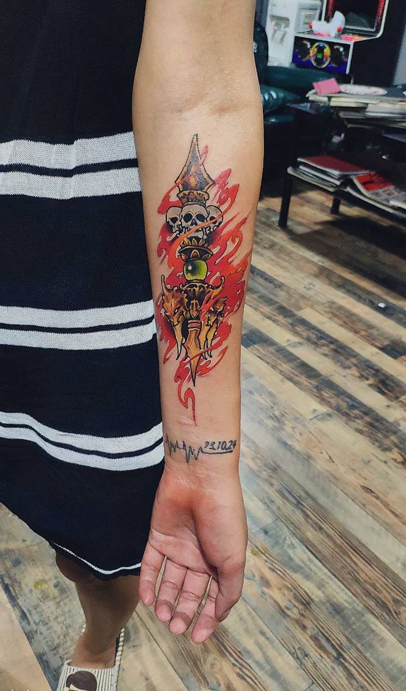 降魔杵纹身图片