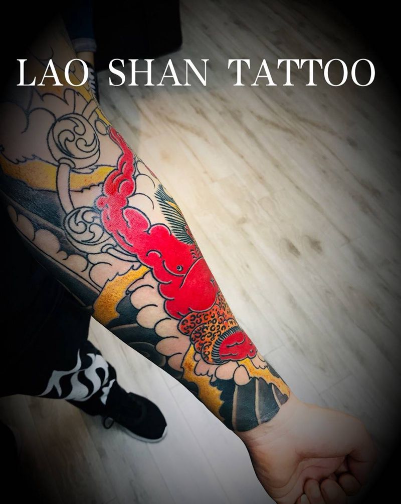 “雷神”未完成纹身图片