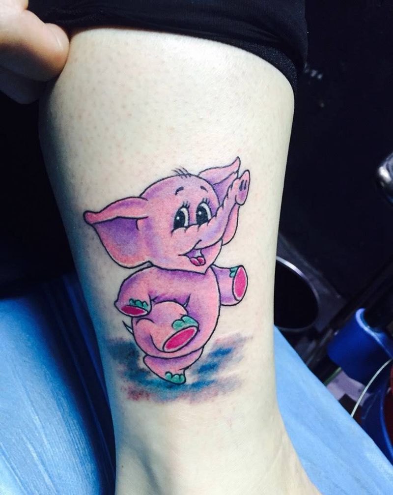 小粉香一枚纹身图片