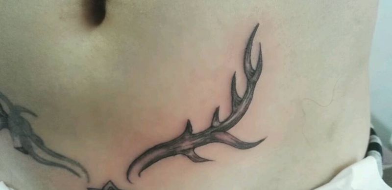 鹿角！纹身图片