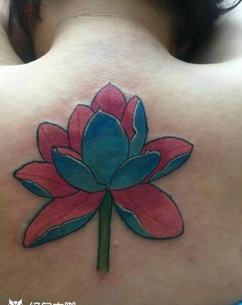 莲花纹身图片