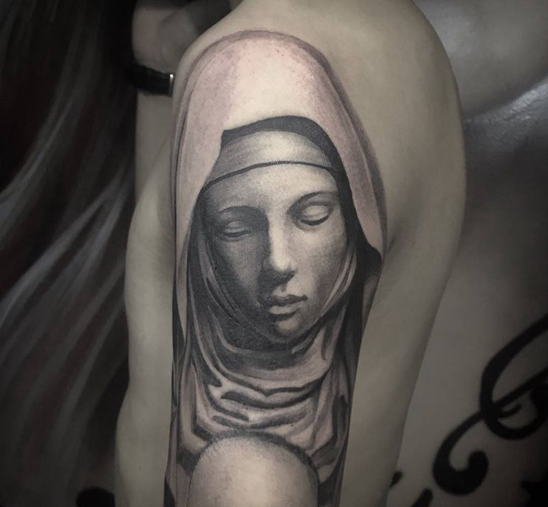 圣母⛪️纹身图片