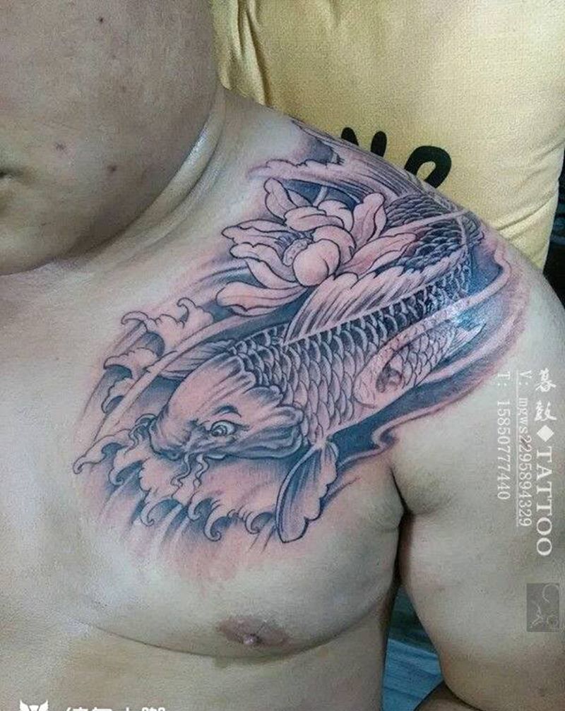 盖的啥来着??纹身图片_肩部传统动物成品纹身图案