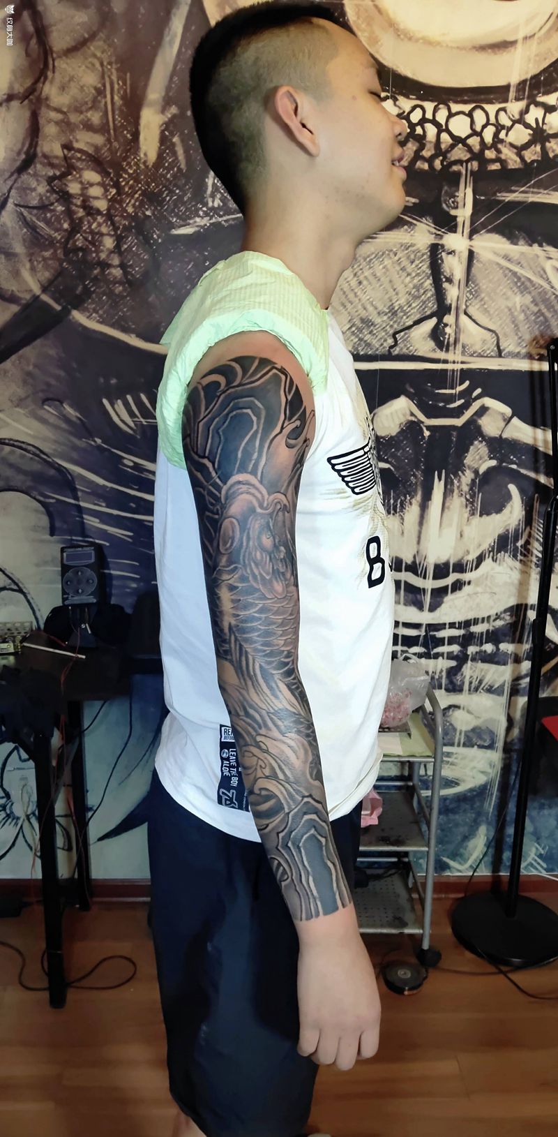 2999元日式遮盖修改旧纹身纹身图片_手臂老传统纹身图案