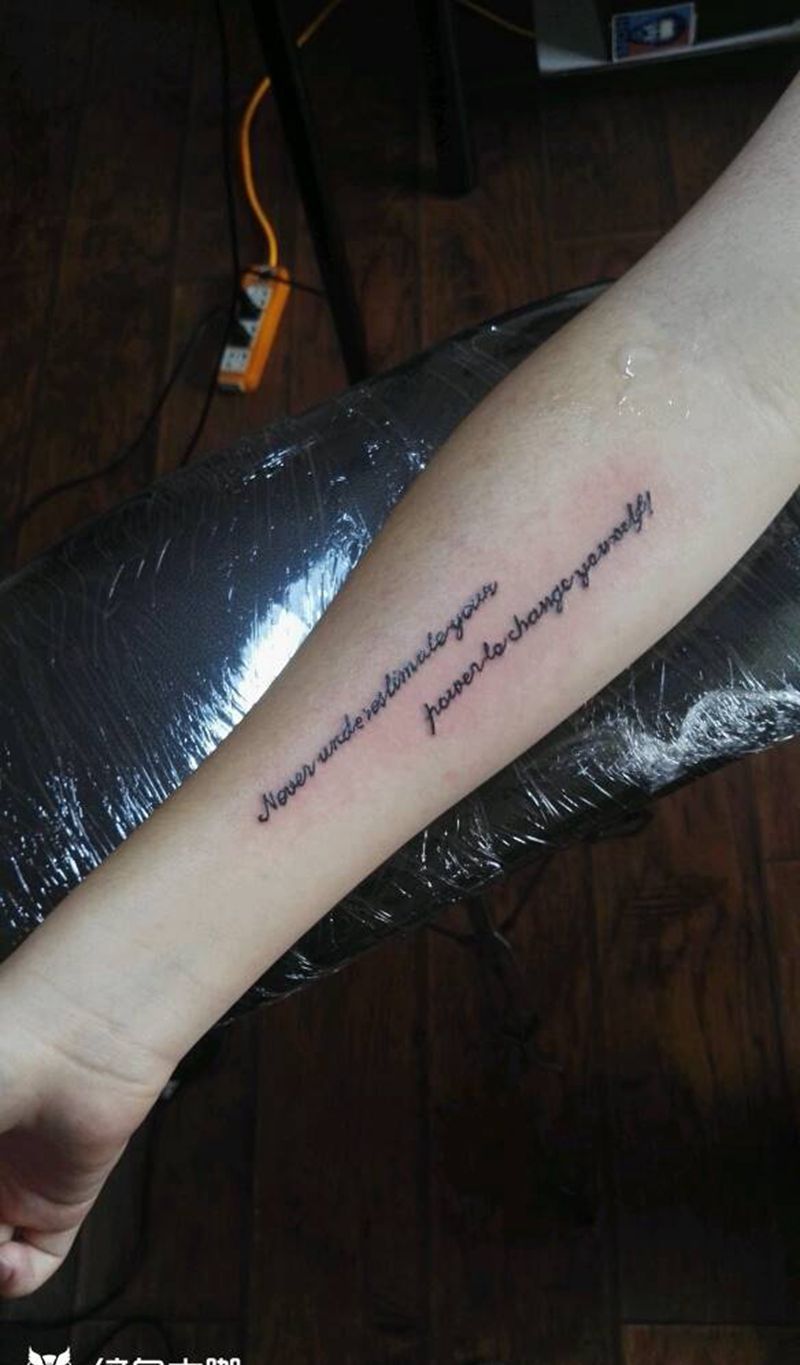 英文字母纹身图片_手臂欧美字符成品纹身图案