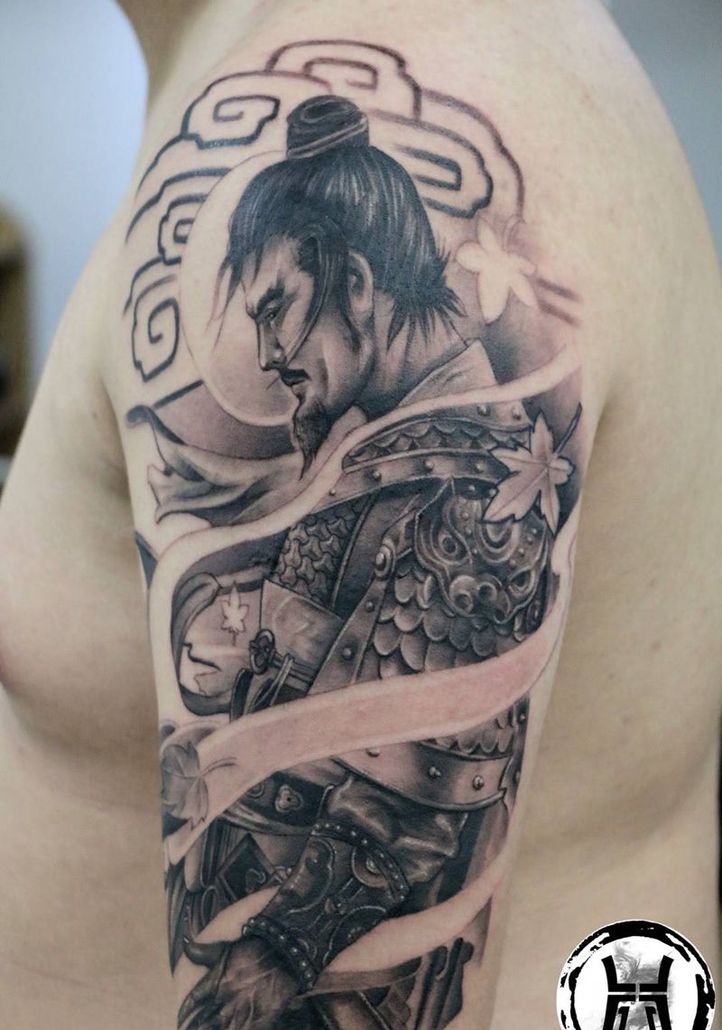 刀马人物纹身图片