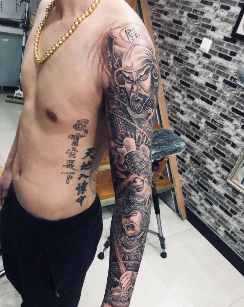 三国人物纹身图片