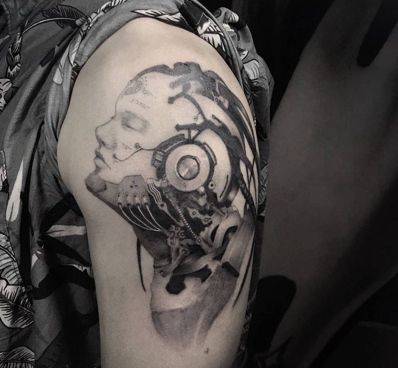 機械姬纹身图片