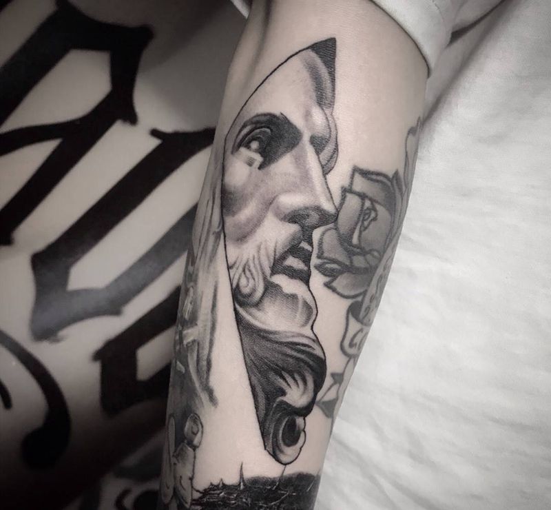 耶稣纹身图片