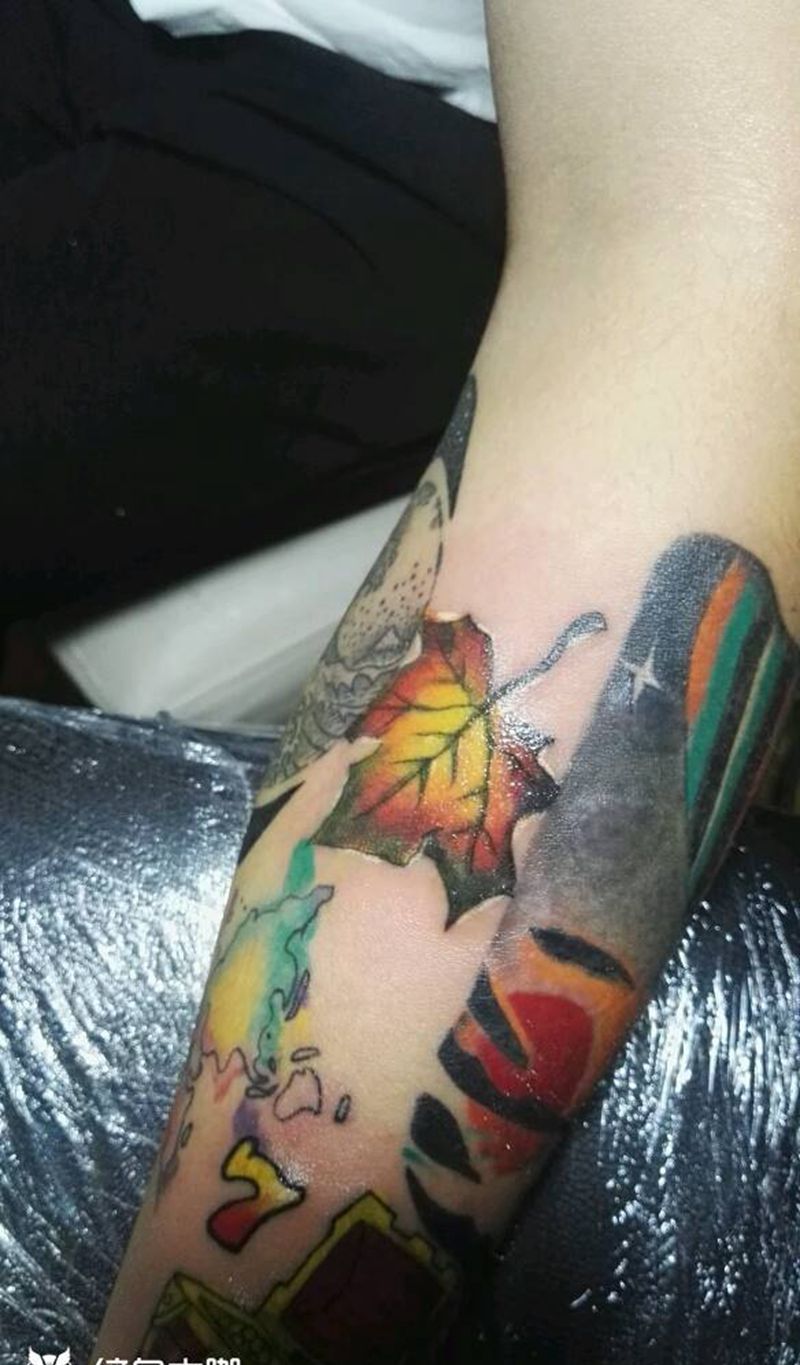 树叶宝箱密码7纹身图片