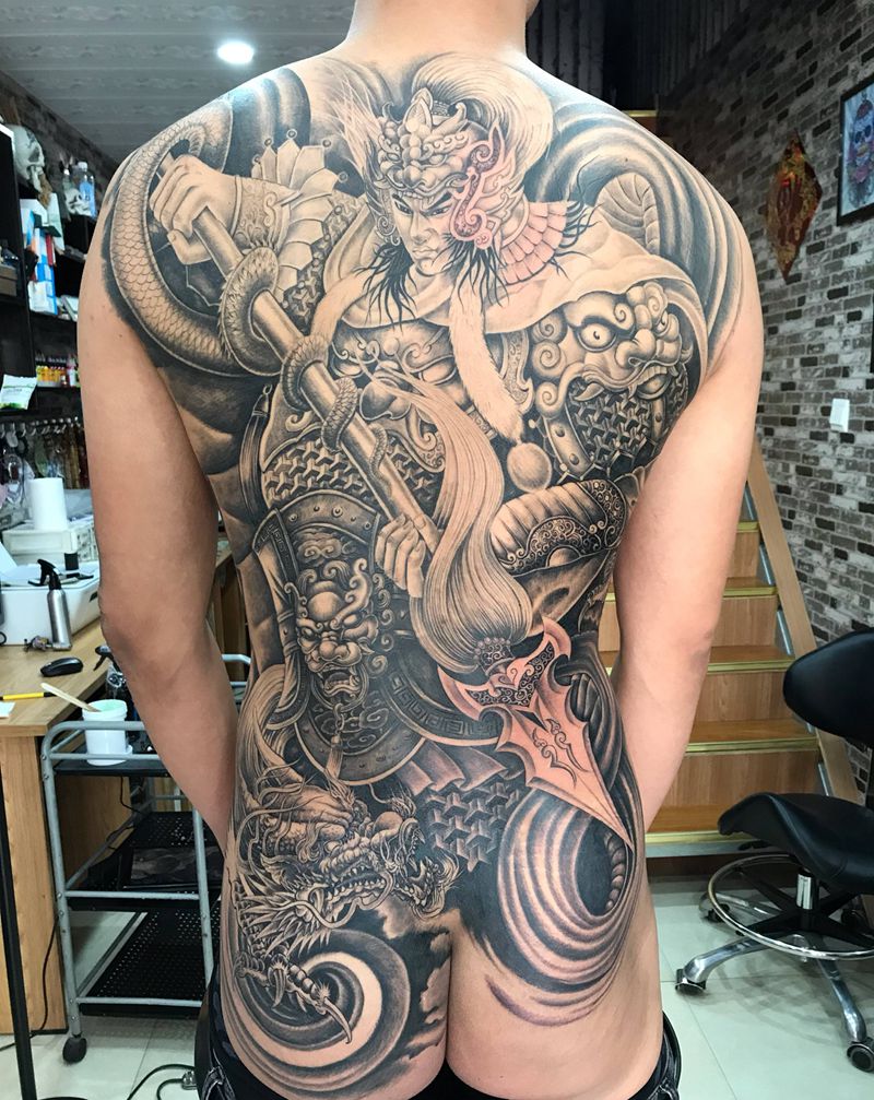 赵子龙纹身图片