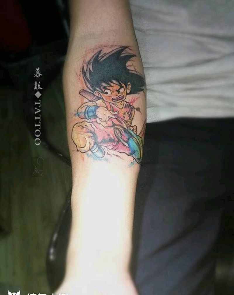 悟空纹身图片_手臂成品纹身图案