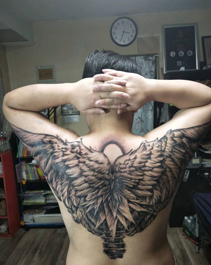 天使的翅膀纹身图片