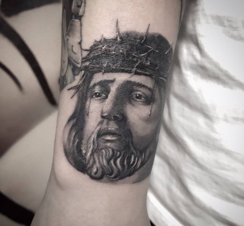 耶稣纹身图片