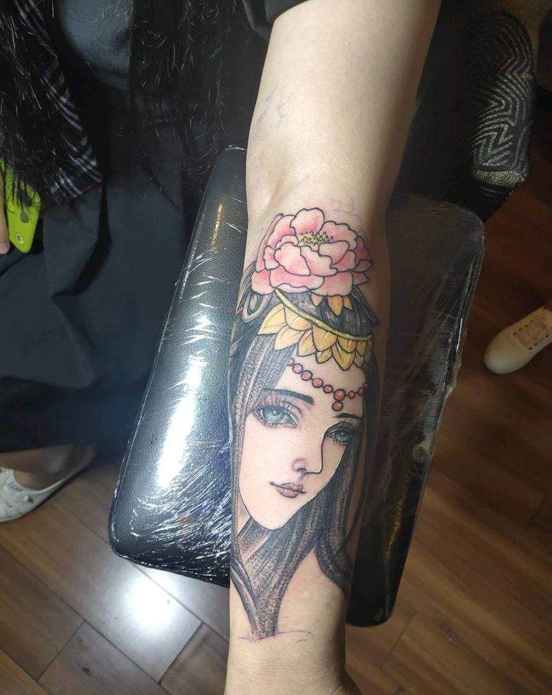 艺伎纹身图片_手臂纹身图案