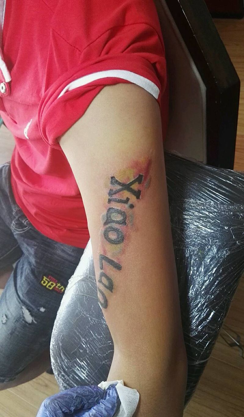 修改上色！纹身图片_手臂欧美几何图腾原创成品纹身图案