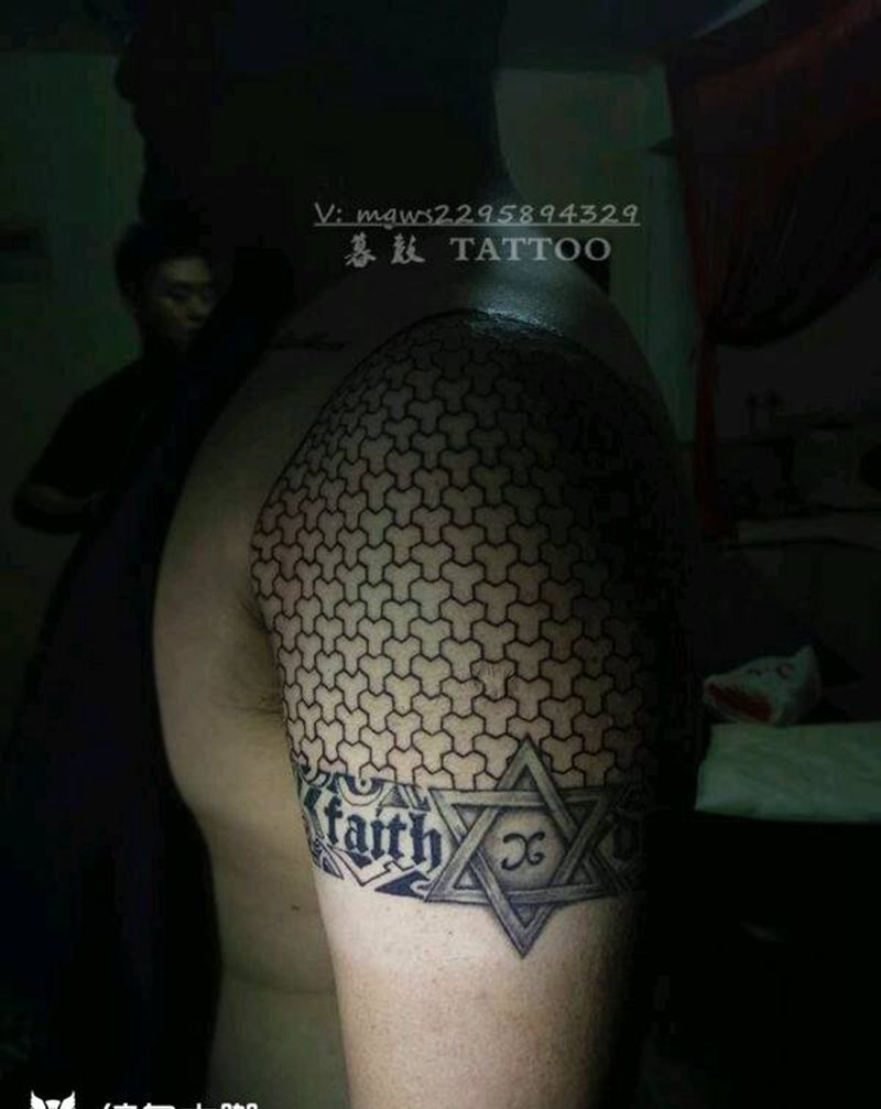 酱紫D~你怎么看纹身图片_手臂几何原创成品纹身图案