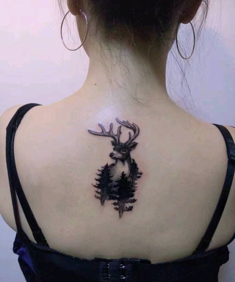 鹿纹身图片