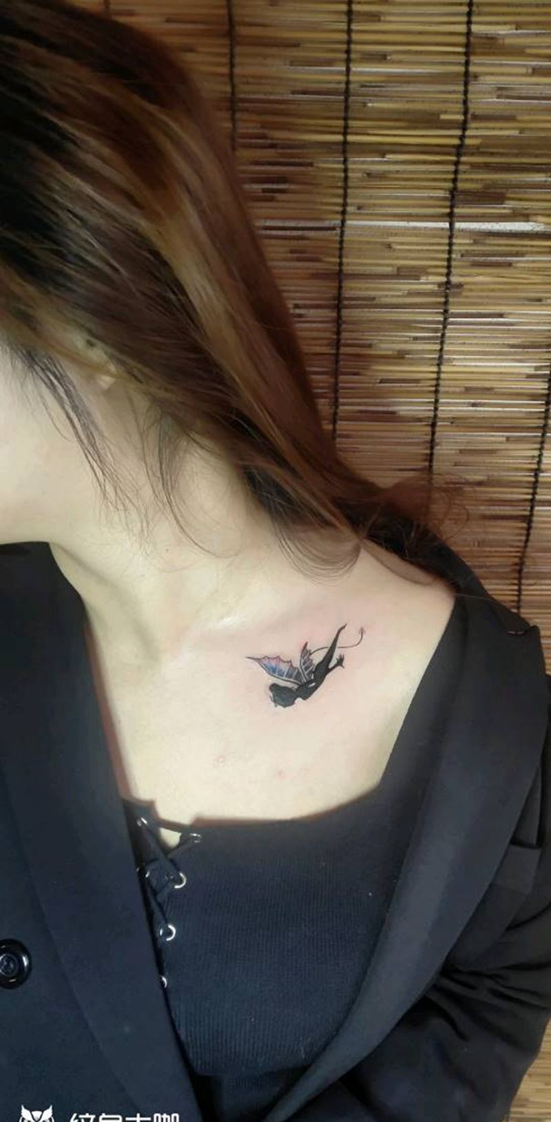 299元小恶魔纹身图片_肩部水墨图腾纹身图案