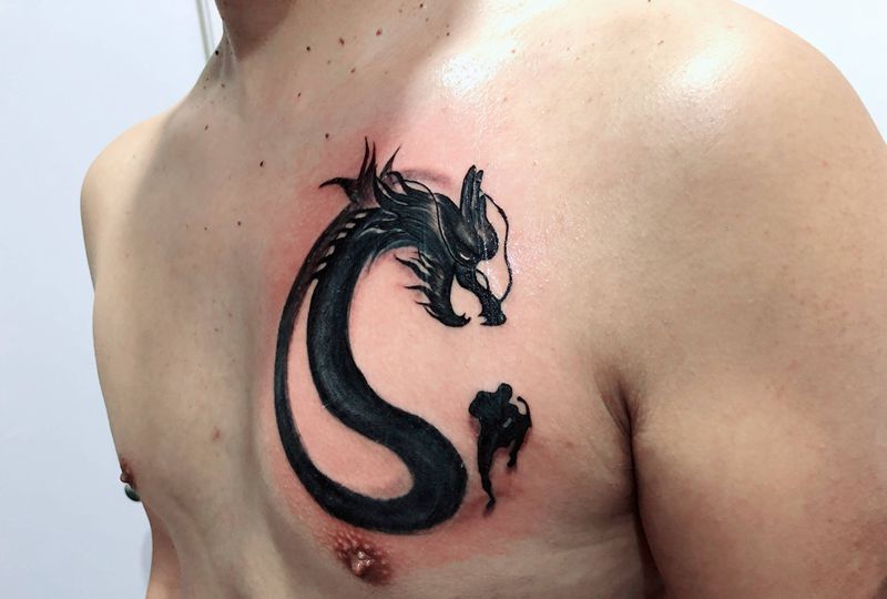 龙拳小子纹身图片