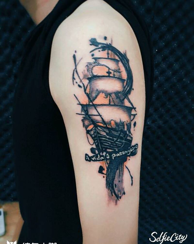 生命即是过客纹身图片