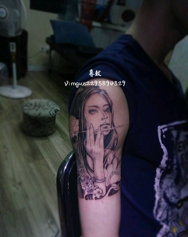 艺姬(大臂)纹身图片