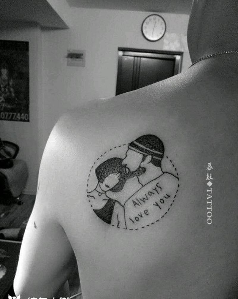 Leon~~杀手纹身图片_背部人物成品纹身图案