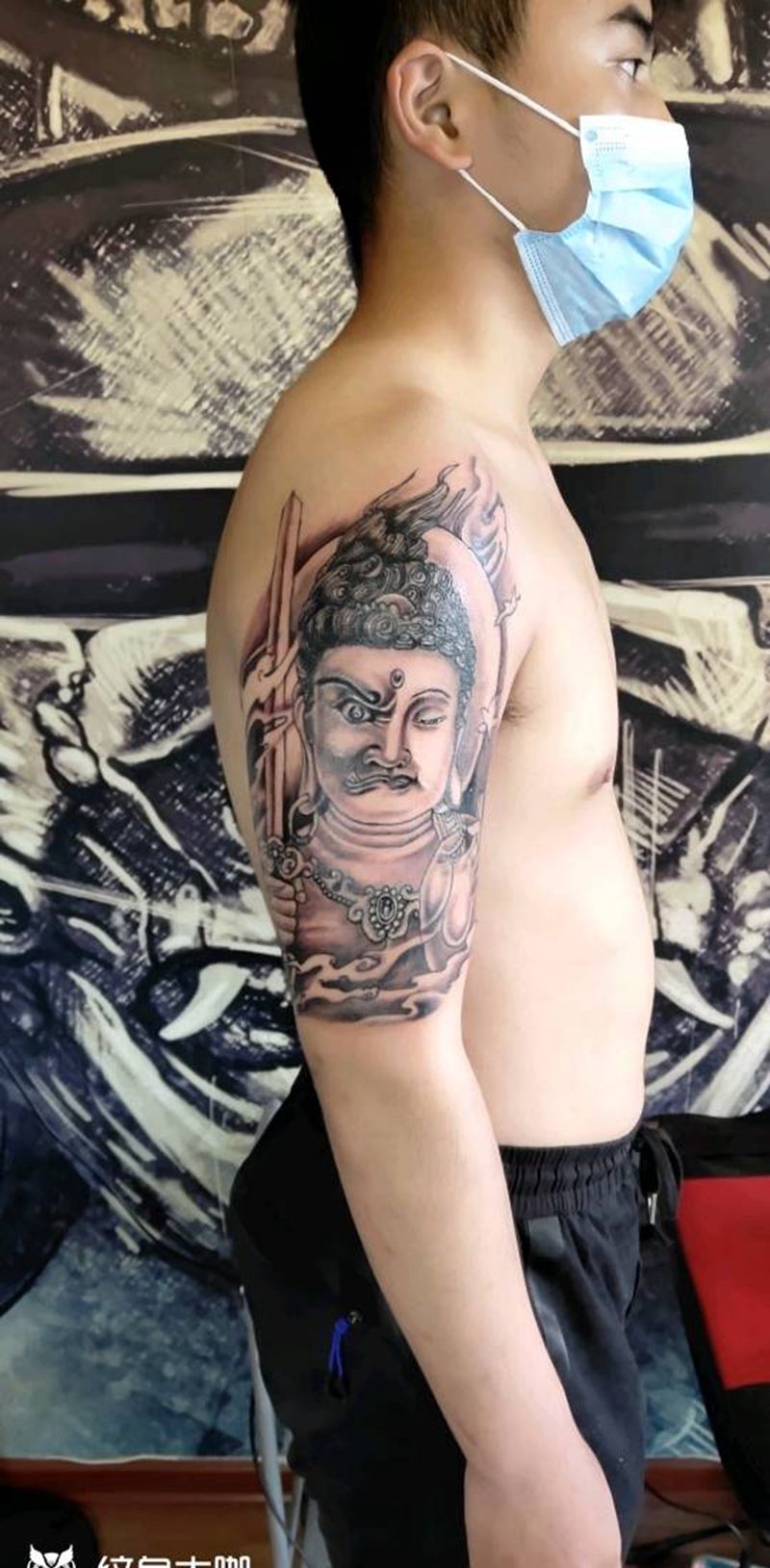 999元大臂佛魔纹身图片_手臂新传统纹身图案