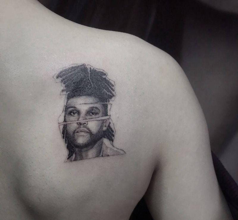 the weeknd纹身图片