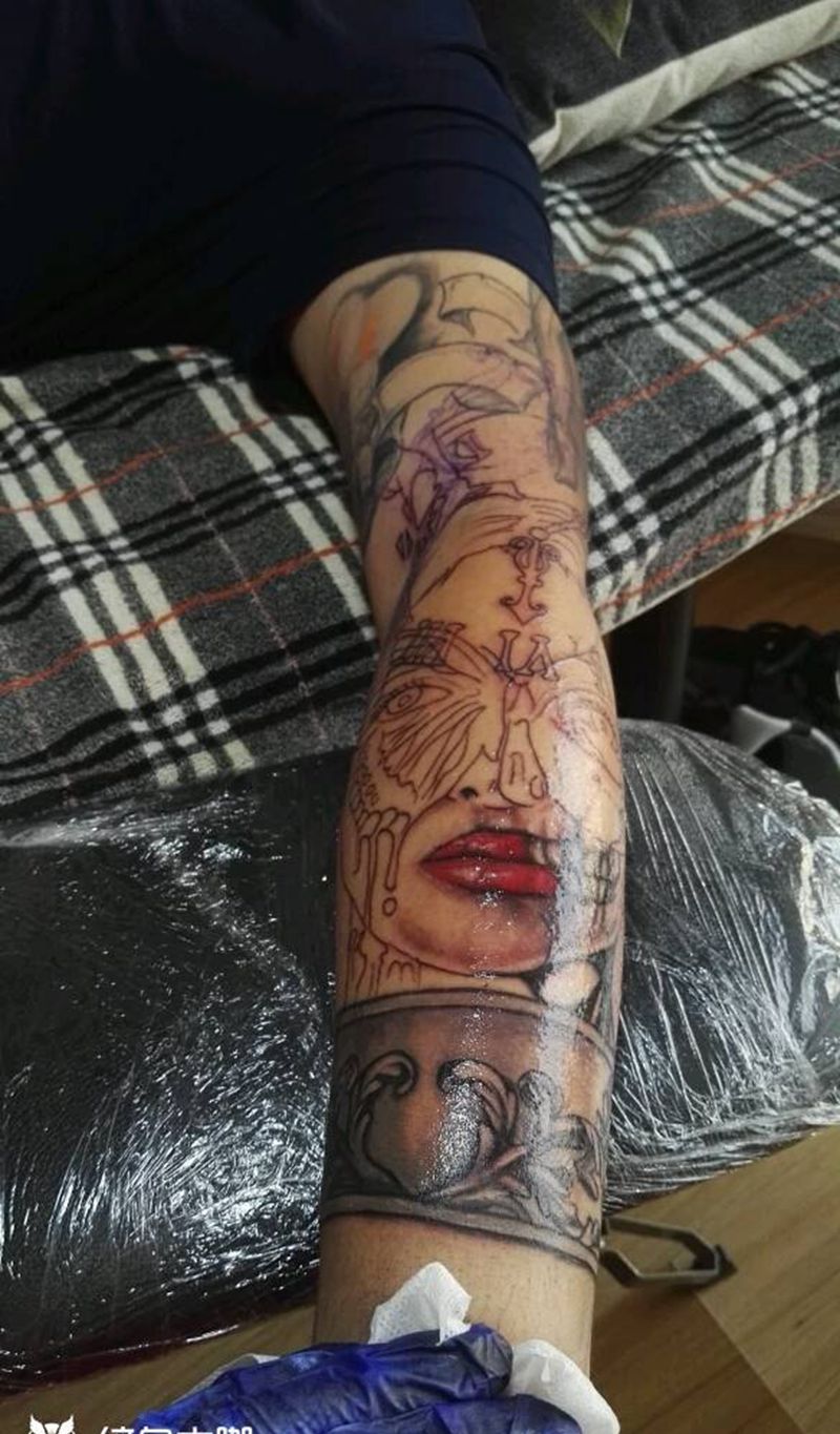 麻药效果！未完待续纹身图片_手臂手部欧美人物纹身图案