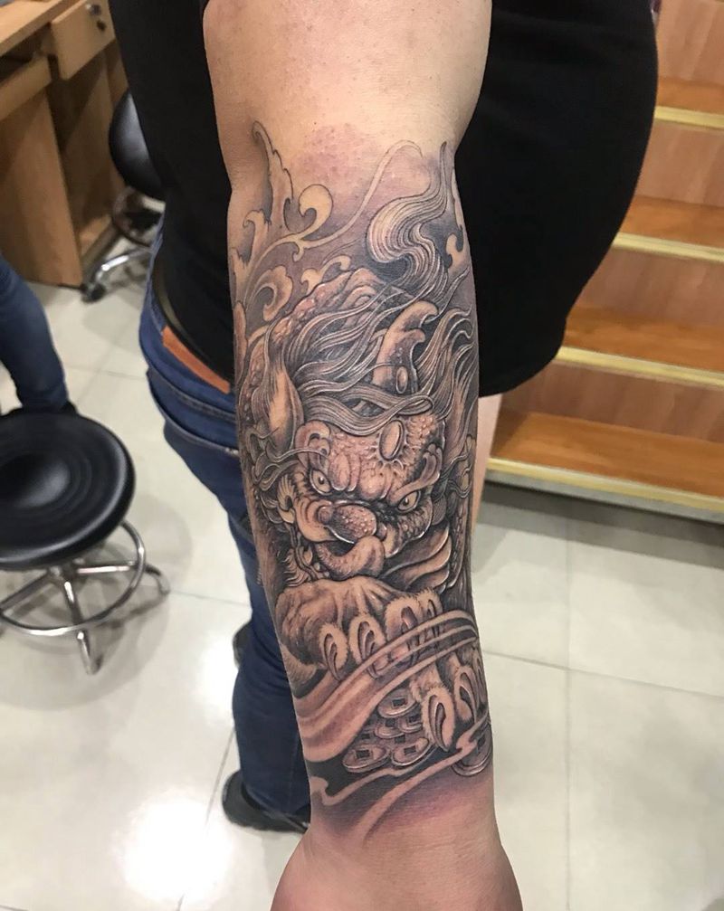 招财貔貅纹身图片