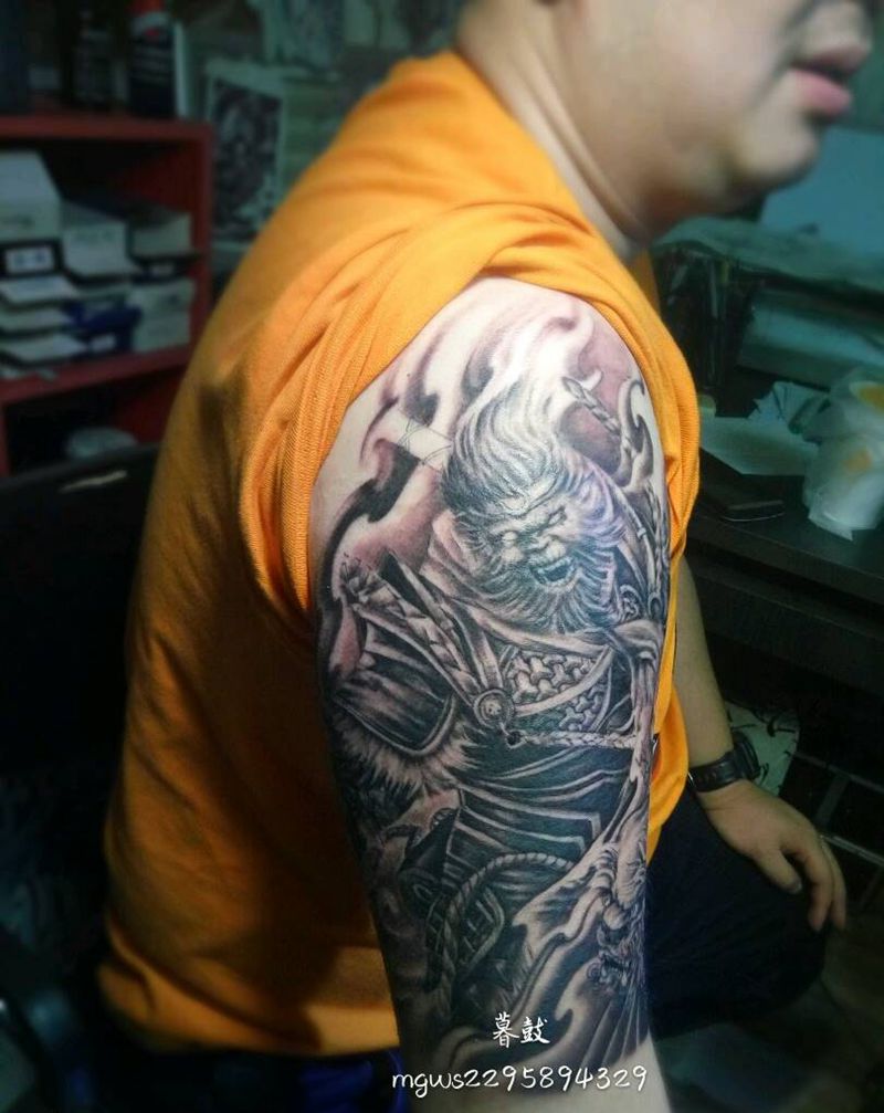 还是那斗战佛纹身图片