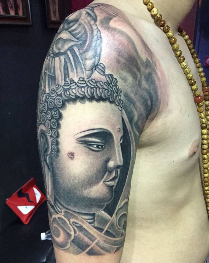 佛与魔纹身图片