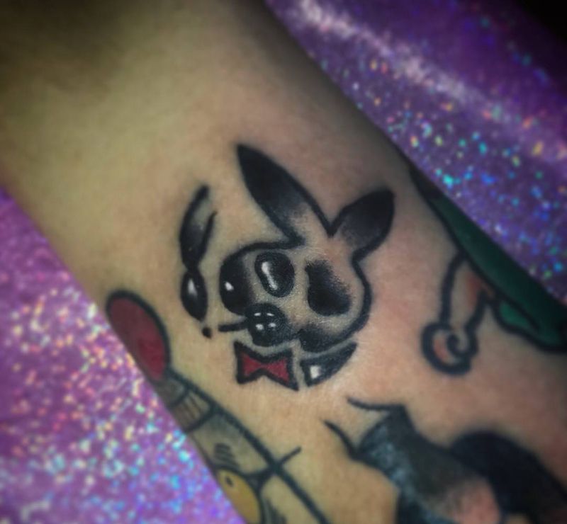 oldschool兔子纹身图片