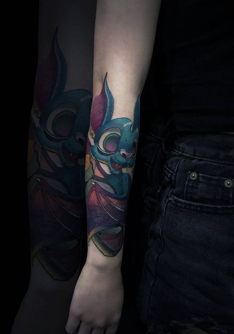 New  school纹身图片_手臂New School纹身图案