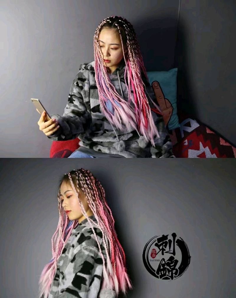 扭博辫+脏辫+非洲辫纹身图片